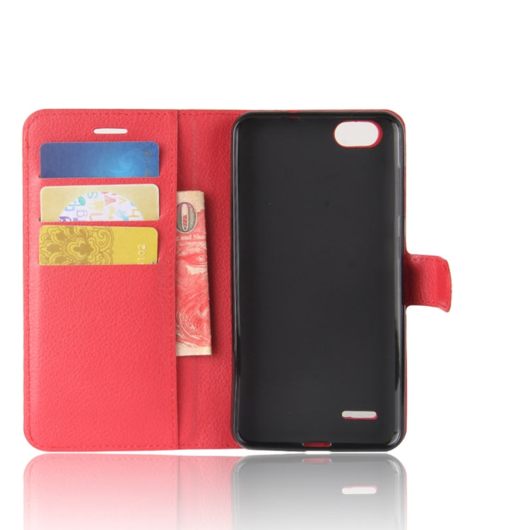 ZTE Blade Force / N9517 Litchi Texture Horizontal Flip Leather Case with Holder & Card Slots & Wallet