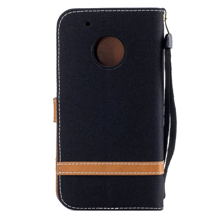 For Motorola Moto G5 Plus Denim Texture Leather Case with Holder & Card Slots & Wallet & Lanyard