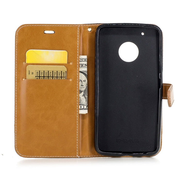 For Motorola Moto G5 Plus Denim Texture Leather Case with Holder & Card Slots & Wallet & Lanyard