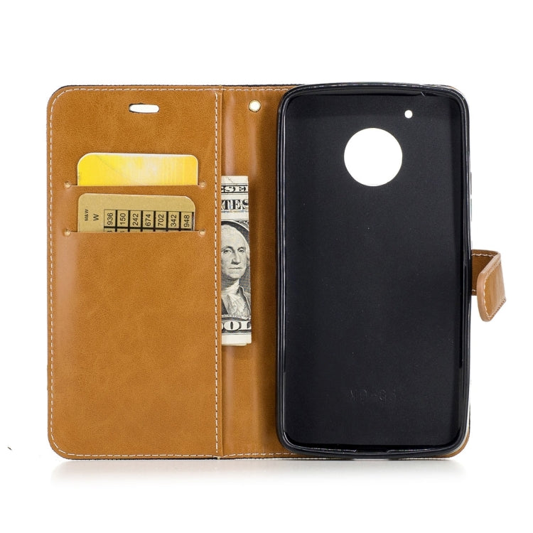 For Motorola Moto G (5th Gen.) Denim Texture Leather Case with Holder & Card Slots & Wallet & Lanyard
