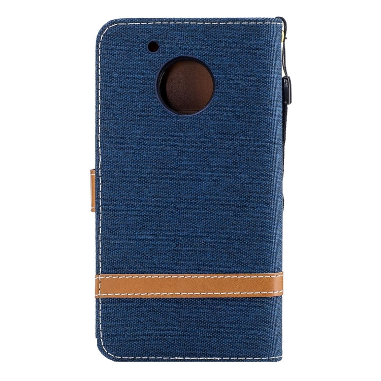 For Motorola Moto G (5th Gen.) Denim Texture Leather Case with Holder & Card Slots & Wallet & Lanyard