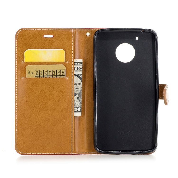 For Motorola Moto G (5th Gen.) Denim Texture Leather Case with Holder & Card Slots & Wallet & Lanyard