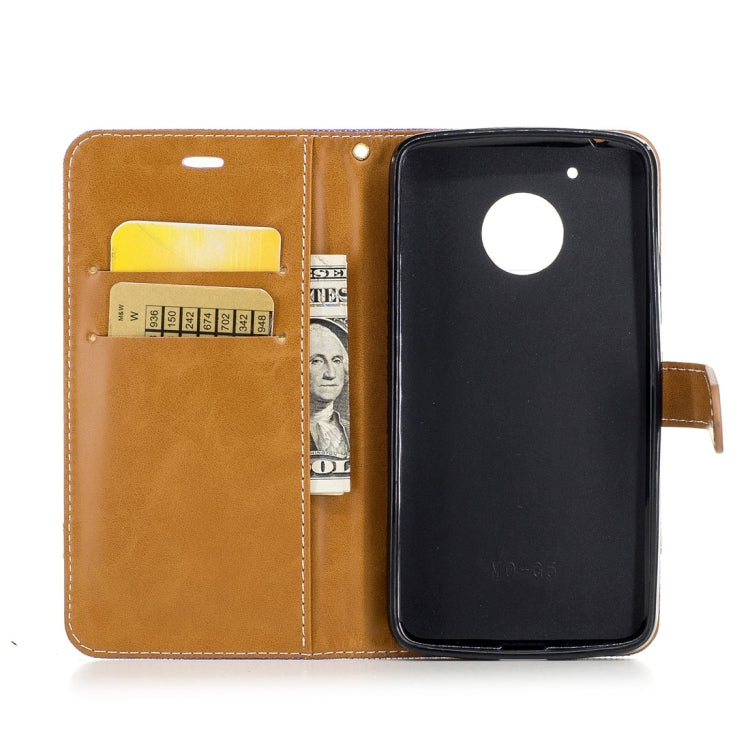 For Motorola Moto G (5th Gen.) Denim Texture Leather Case with Holder & Card Slots & Wallet & Lanyard