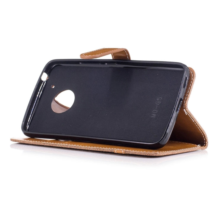 For Motorola Moto G (5th Gen.) Denim Texture Leather Case with Holder & Card Slots & Wallet & Lanyard