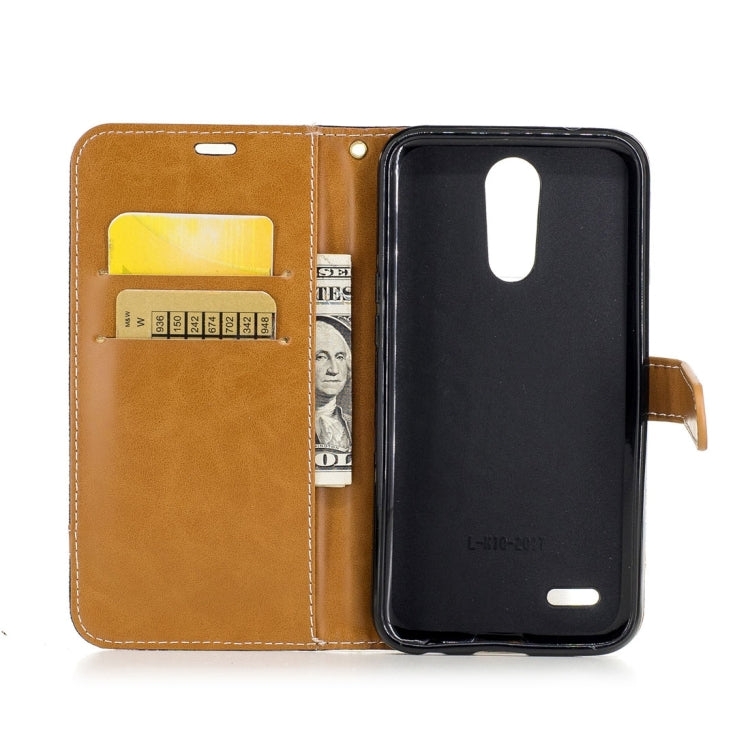 For LG K10 (2017) Denim Texture Leather Case with Holder & Card Slots & Wallet & Lanyard