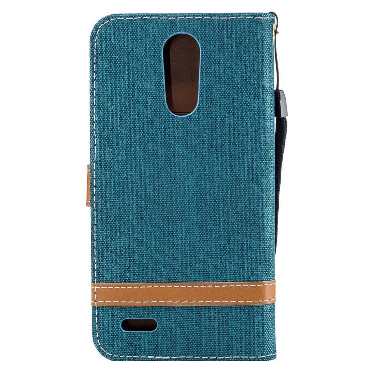 For LG K10 (2017) Denim Texture Leather Case with Holder & Card Slots & Wallet & Lanyard