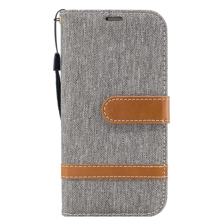 For LG K10 (2017) Denim Texture Leather Case with Holder & Card Slots & Wallet & Lanyard