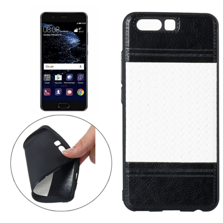 For Huawei P10 Electroplating Knit Texture TPU Paste Skin Protective Case