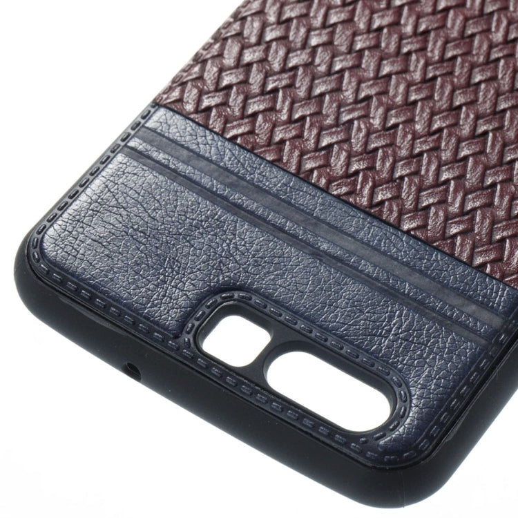 For Huawei P10 Electroplating Knit Texture TPU Paste Skin Protective Case