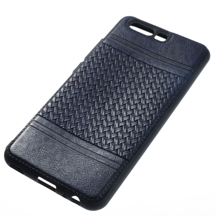 For Huawei P10 Electroplating Knit Texture TPU Paste Skin Protective Case