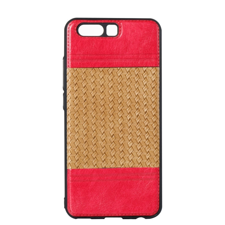 For Huawei P10 Electroplating Knit Texture TPU Paste Skin Protective Case