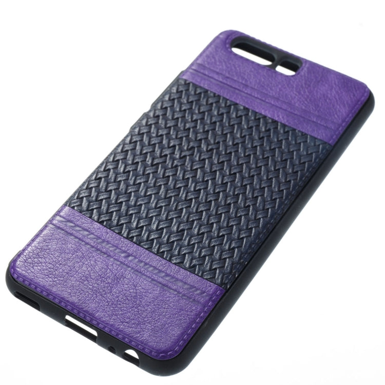 For Huawei P10 Electroplating Knit Texture TPU Paste Skin Protective Case