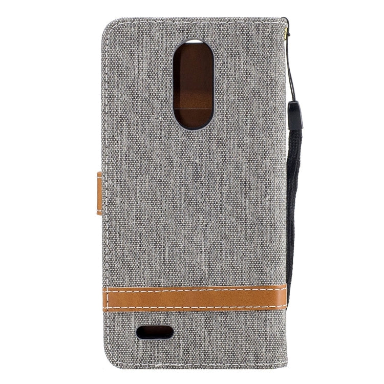 For LG K8 (2017) (EU Version) Denim Texture Leather Case with Holder & Card Slots & Wallet & Lanyard