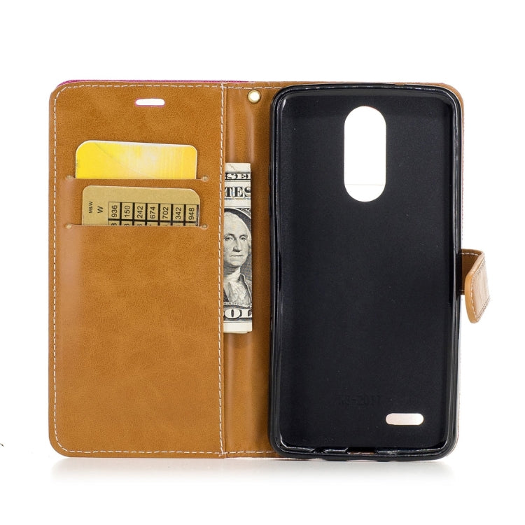 For LG K8 (2017) (EU Version) Denim Texture Leather Case with Holder & Card Slots & Wallet & Lanyard