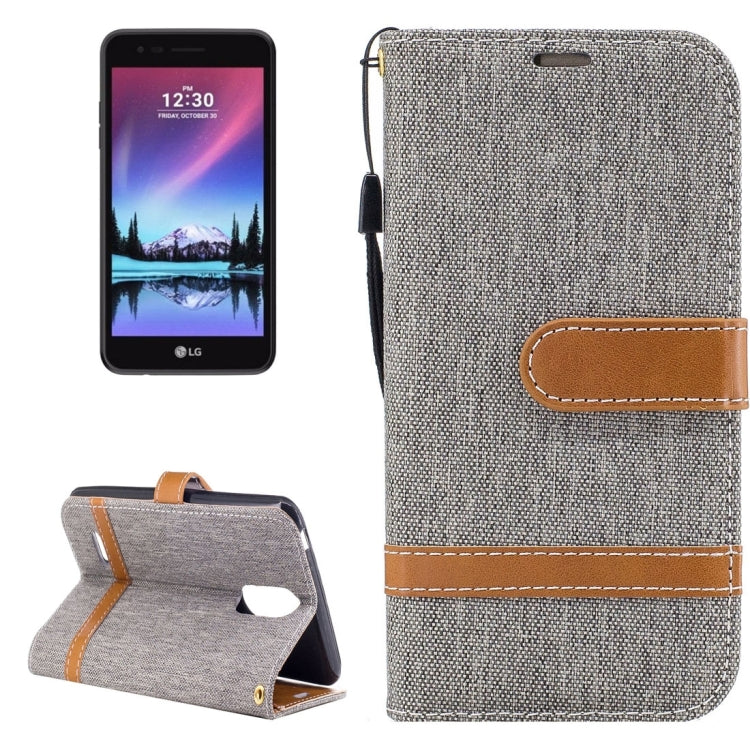 For LG K4 (2017) (EU Version) Denim Texture Leather Case with Holder & Card Slots & Wallet & Lanyard