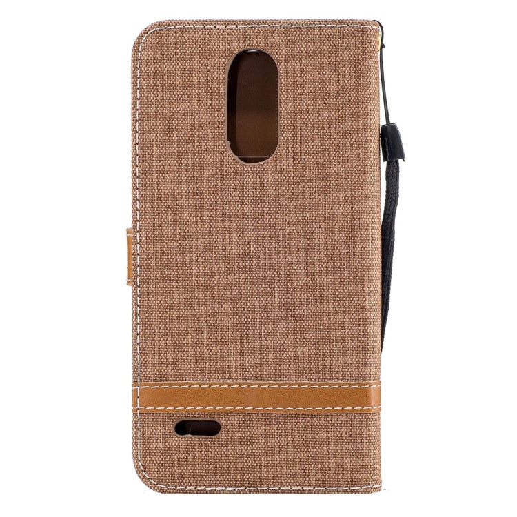 For LG K4 (2017) (EU Version) Denim Texture Leather Case with Holder & Card Slots & Wallet & Lanyard