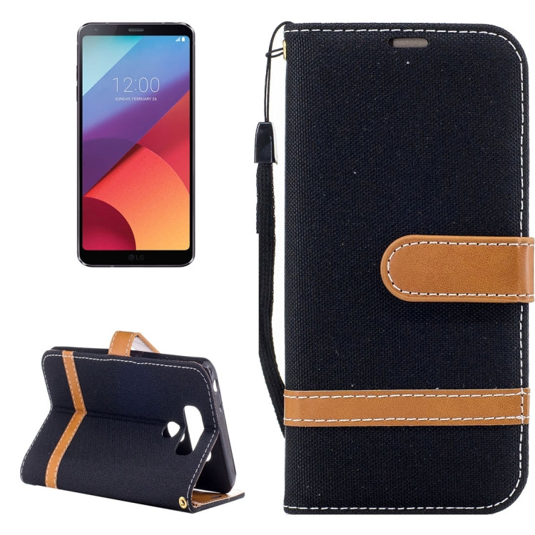 For LG G6 Denim Texture Leather Case with Holder & Card Slots & Wallet & Lanyard