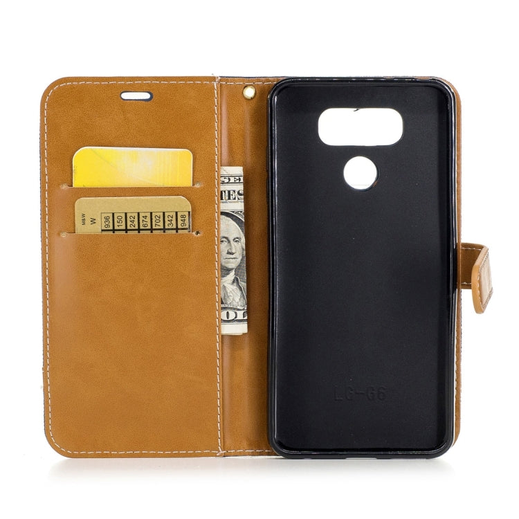 For LG G6 Denim Texture Leather Case with Holder & Card Slots & Wallet & Lanyard