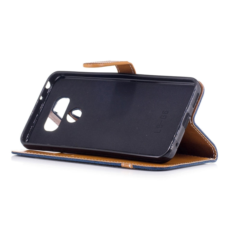 For LG G6 Denim Texture Leather Case with Holder & Card Slots & Wallet & Lanyard