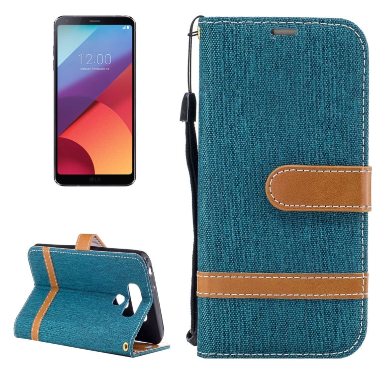 For LG G6 Denim Texture Leather Case with Holder & Card Slots & Wallet & Lanyard