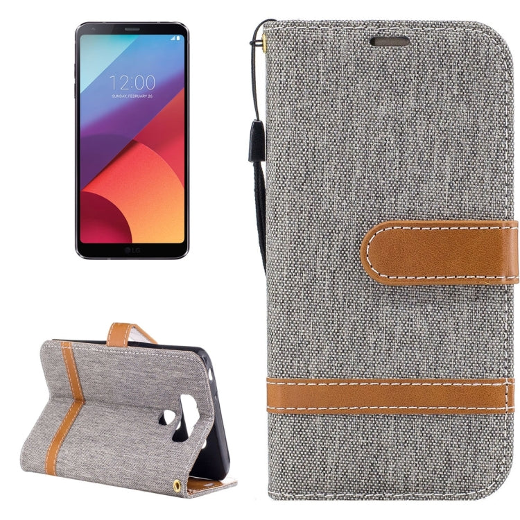 For LG G6 Denim Texture Leather Case with Holder & Card Slots & Wallet & Lanyard