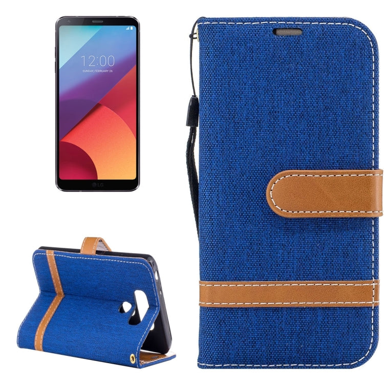 For LG G6 Denim Texture Leather Case with Holder & Card Slots & Wallet & Lanyard