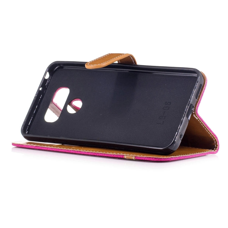 For LG G6 Denim Texture Leather Case with Holder & Card Slots & Wallet & Lanyard