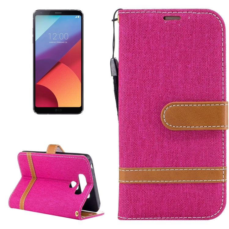 For LG G6 Denim Texture Leather Case with Holder & Card Slots & Wallet & Lanyard