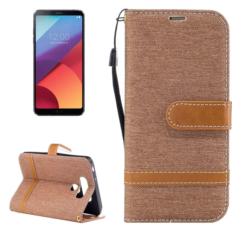 For LG G6 Denim Texture Leather Case with Holder & Card Slots & Wallet & Lanyard