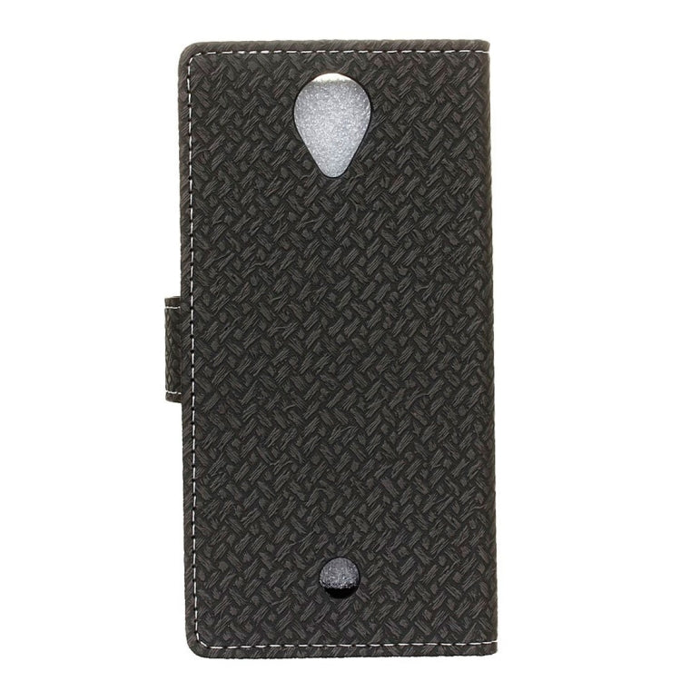 For Wiko U Feel Weaving Texture Horizontal Flip PU Leather Case with Holder & Card Slots & Wallet & Photo Frame