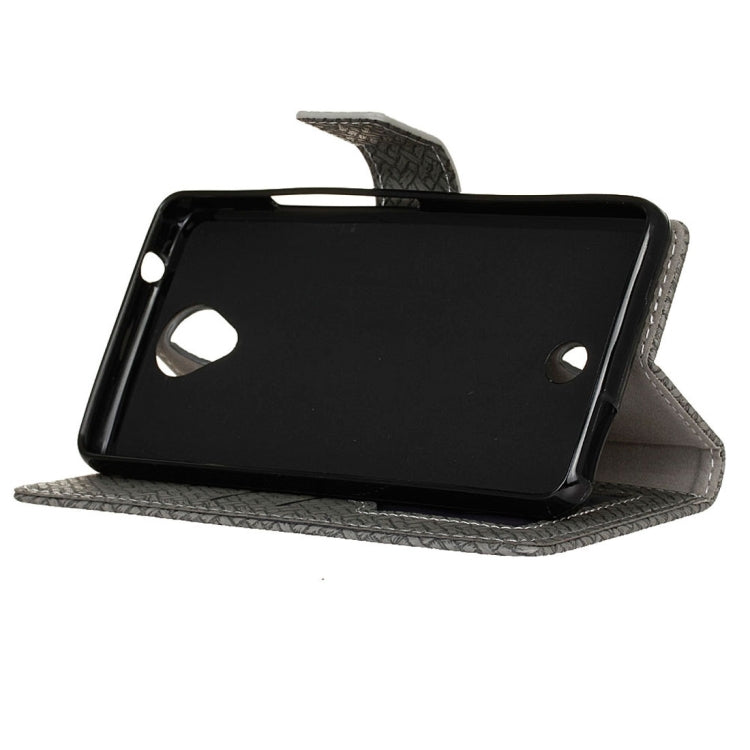For Wiko U Feel Weaving Texture Horizontal Flip PU Leather Case with Holder & Card Slots & Wallet & Photo Frame
