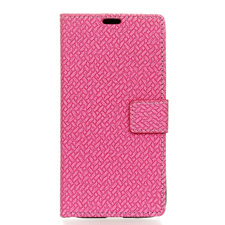 For Wiko U Feel Weaving Texture Horizontal Flip PU Leather Case with Holder & Card Slots & Wallet & Photo Frame