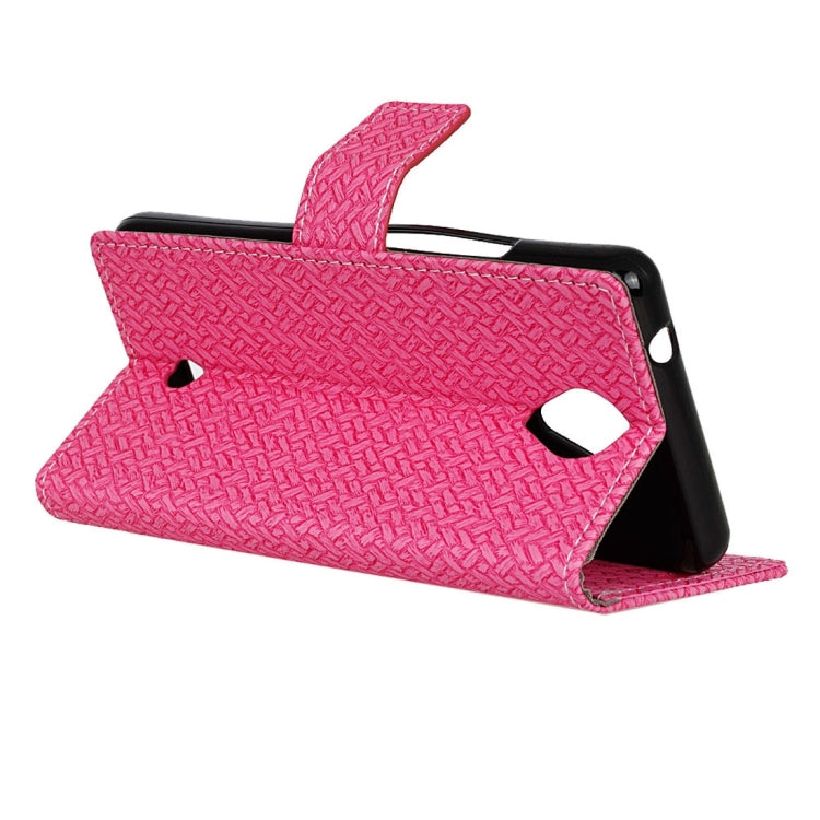 For Wiko U Feel Weaving Texture Horizontal Flip PU Leather Case with Holder & Card Slots & Wallet & Photo Frame