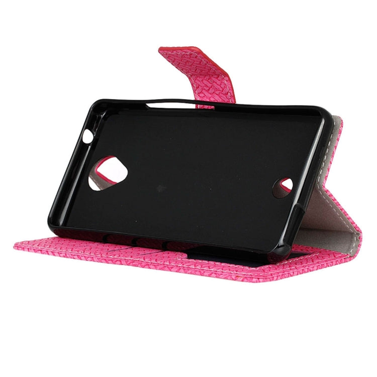 For Wiko U Feel Weaving Texture Horizontal Flip PU Leather Case with Holder & Card Slots & Wallet & Photo Frame