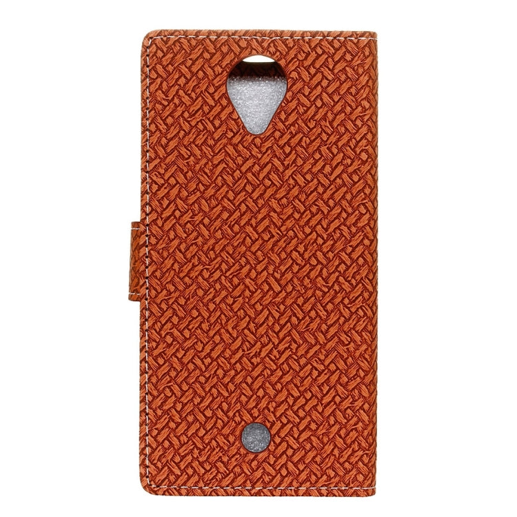 For Wiko U Feel Weaving Texture Horizontal Flip PU Leather Case with Holder & Card Slots & Wallet & Photo Frame