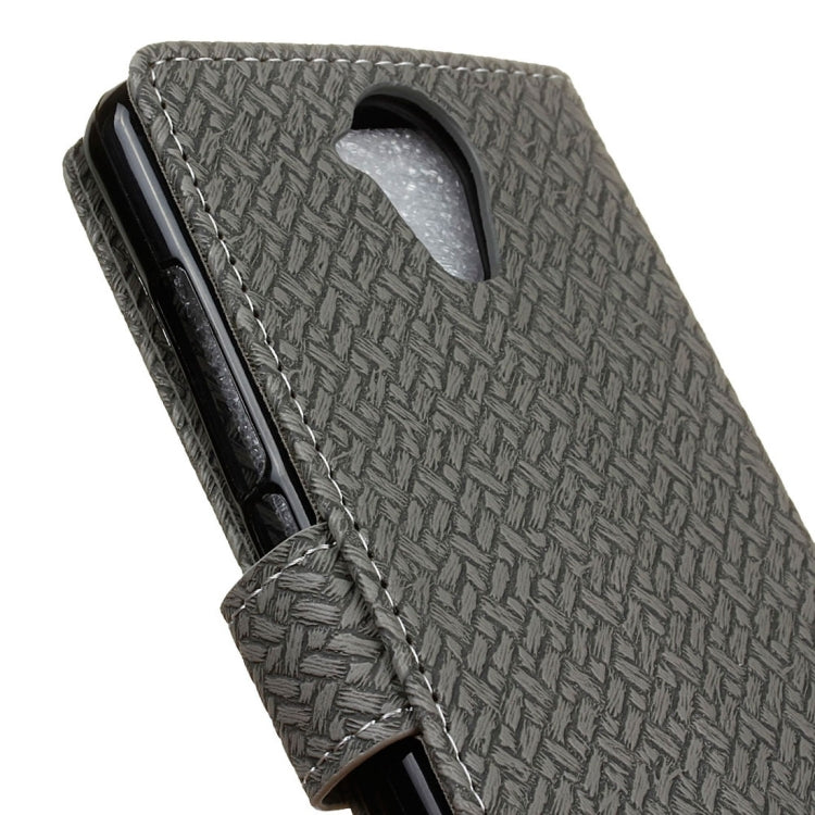 For Wiko U Feel Lite Weaving Texture Horizontal Flip PU Leather Case with Holder & Card Slots & Wallet & Photo Frame
