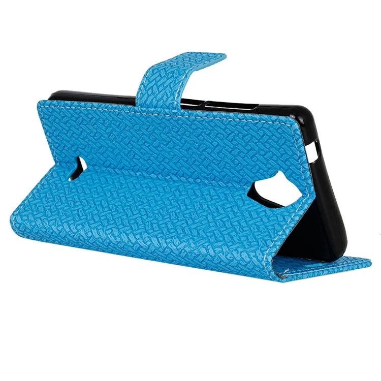 For Wiko U Feel Lite Weaving Texture Horizontal Flip PU Leather Case with Holder & Card Slots & Wallet & Photo Frame