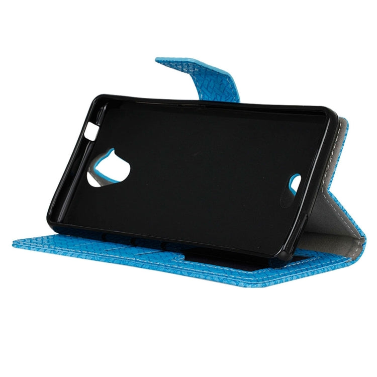 For Wiko U Feel Lite Weaving Texture Horizontal Flip PU Leather Case with Holder & Card Slots & Wallet & Photo Frame