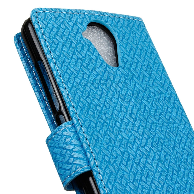 For Wiko U Feel Lite Weaving Texture Horizontal Flip PU Leather Case with Holder & Card Slots & Wallet & Photo Frame