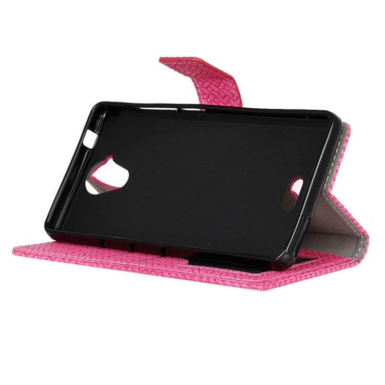 For Wiko U Feel Lite Weaving Texture Horizontal Flip PU Leather Case with Holder & Card Slots & Wallet & Photo Frame