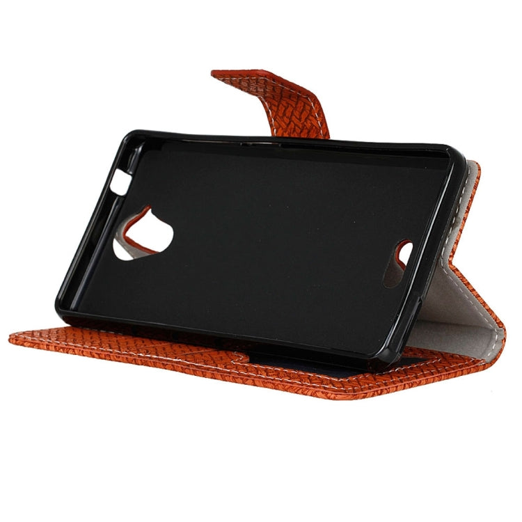 For Wiko U Feel Lite Weaving Texture Horizontal Flip PU Leather Case with Holder & Card Slots & Wallet & Photo Frame