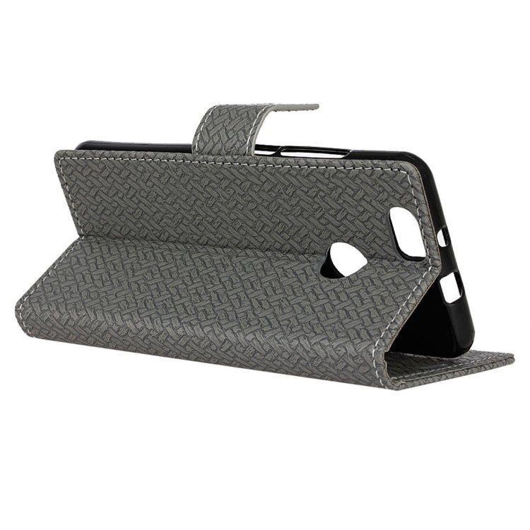 For Huawei nova Weaving Texture Horizontal Flip PU Leather Case with Holder & Card Slots & Wallet & Photo Frame