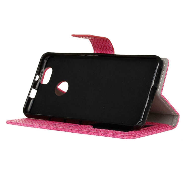 For Huawei nova Weaving Texture Horizontal Flip PU Leather Case with Holder & Card Slots & Wallet & Photo Frame