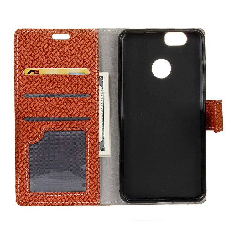 For Huawei nova Weaving Texture Horizontal Flip PU Leather Case with Holder & Card Slots & Wallet & Photo Frame