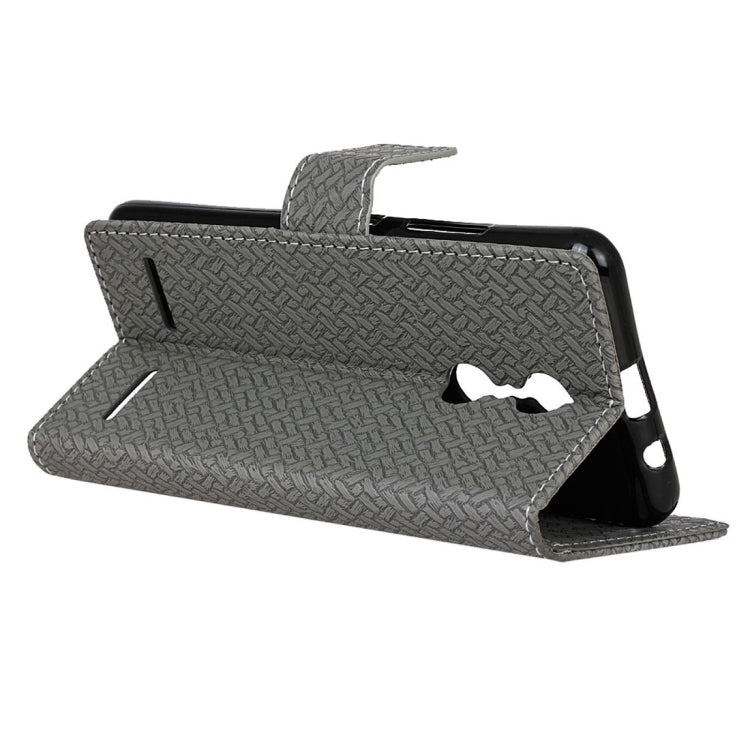 For Lenovo K6 / K6 Power Weaving Texture Horizontal Flip PU Leather Case with Holder & Card Slots & Wallet & Photo Frame