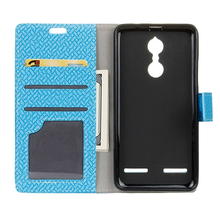 For Lenovo K6 / K6 Power Weaving Texture Horizontal Flip PU Leather Case with Holder & Card Slots & Wallet & Photo Frame