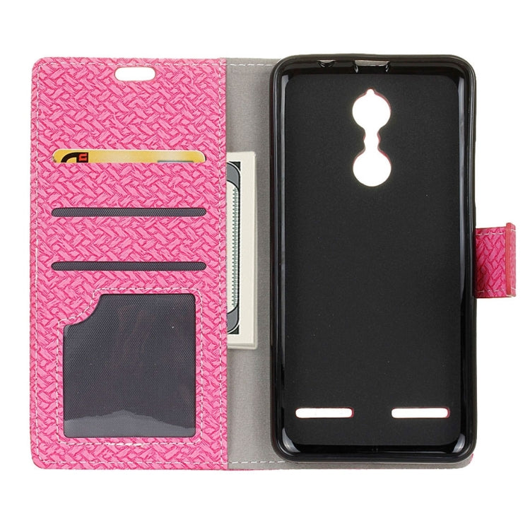 For Lenovo K6 / K6 Power Weaving Texture Horizontal Flip PU Leather Case with Holder & Card Slots & Wallet & Photo Frame
