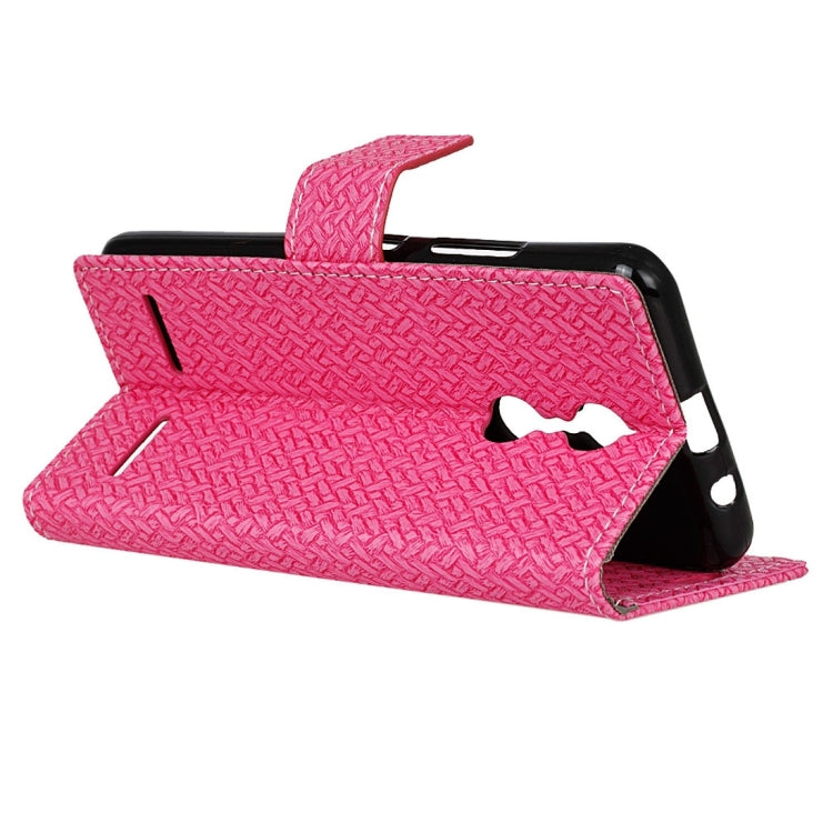 For Lenovo K6 / K6 Power Weaving Texture Horizontal Flip PU Leather Case with Holder & Card Slots & Wallet & Photo Frame
