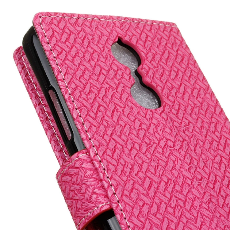 For Lenovo K6 / K6 Power Weaving Texture Horizontal Flip PU Leather Case with Holder & Card Slots & Wallet & Photo Frame