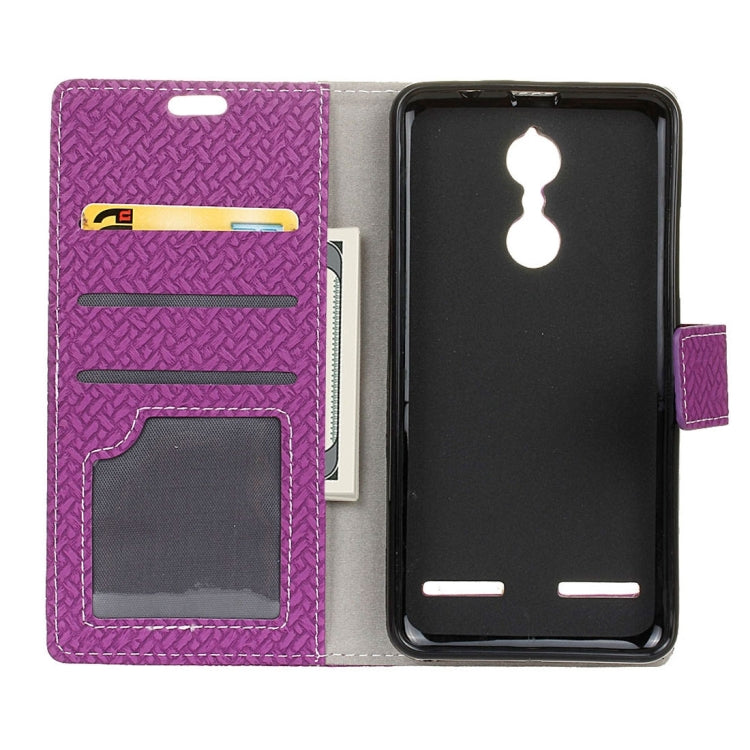 For Lenovo K6 / K6 Power Weaving Texture Horizontal Flip PU Leather Case with Holder & Card Slots & Wallet & Photo Frame